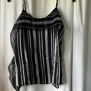 BCBGeneration Black and White Striped Camisole